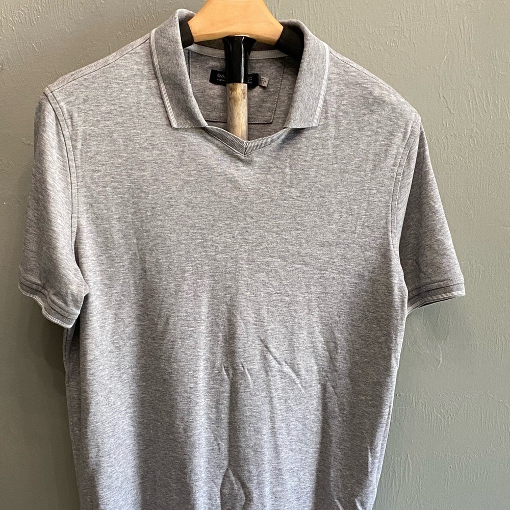 Banana Republic Light Gray Polo‎ Shirt